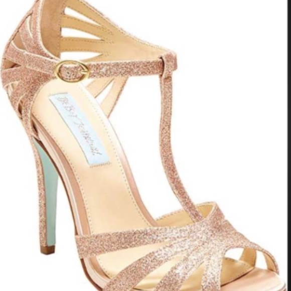 Betsey Johnson Glitter Strappy Sandals - Picture 3 of 9